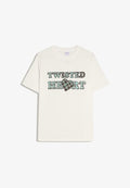 Bershka PATCHED SHORT SLEEVE - Print T-shirt - white