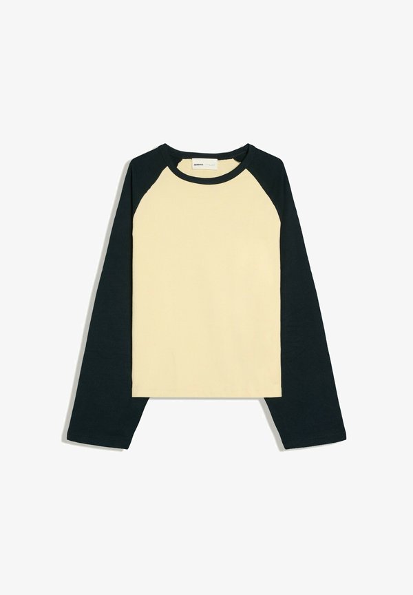 Bershka TSHIRT - Long sleeved top - light yellow