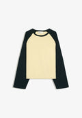 Bershka TSHIRT - Long sleeved top - light yellow
