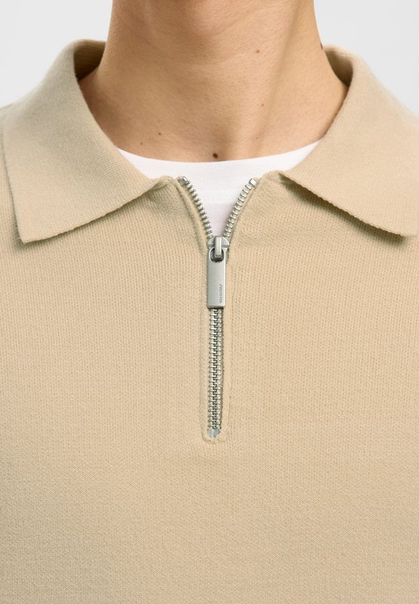 Selected SLHTELLER FN RELAXED HALF ZIP POLO NOOS