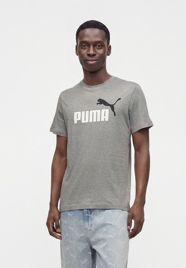Puma 2 COLOR NO. 1 LOGO TEE - Print T-shirt - medium gray heather