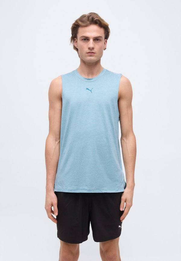 Puma M CLOUDSPUN TANK - Top - baltic sea blue heather