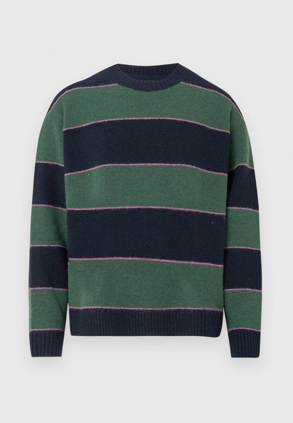 Abercrombie & Fitch STRIPE ESSENTIAL CREW SWEATER