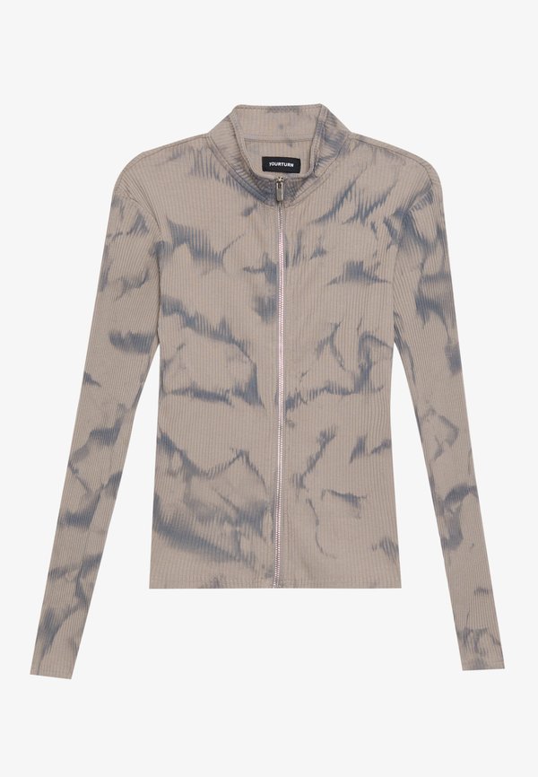 YOURTURN by Zalando MUSCLE FIT WASHED ZIP-UP SWEATSHIRT
