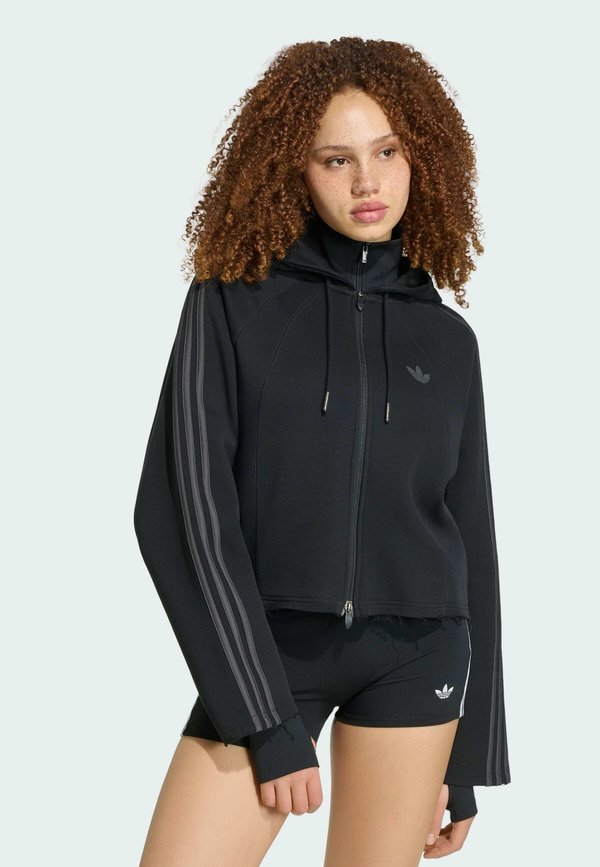 adidas Originals ADIDAS ORIGINALS SST 2.0 CROPPED HOODY - Zip-up sweatshirt - black   utility black