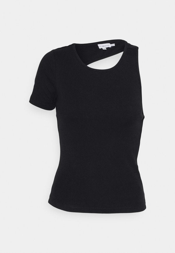 Good American ASYMMETRICAL OPEN BACK TEE