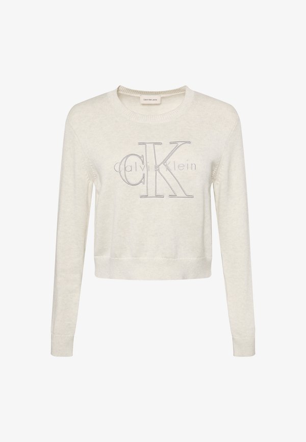 Calvin Klein Jeans LOGO OUTLINE TOP - Jumper - light grey heather