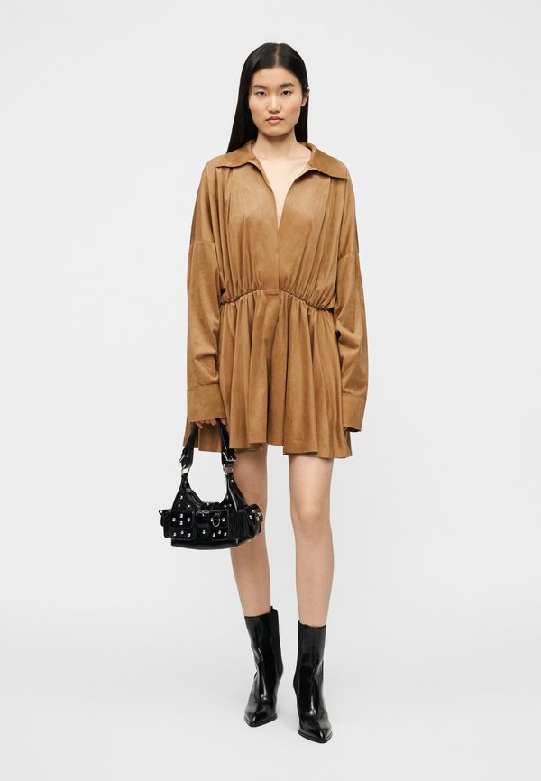 Norma Kamali SUPER OVERSIZED FLARED MINI DRESS