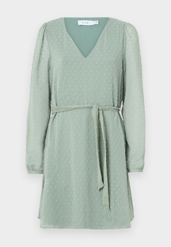 VILA VIMALIANA V NECK BELT DRESS