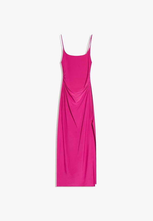 Bershka GATHERED STRAP MIDI DRESS 01017714 - Shift dress - pink