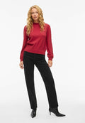 VILA VIRIL TURTLE-NK BALLOON L/S TOP - NOOS