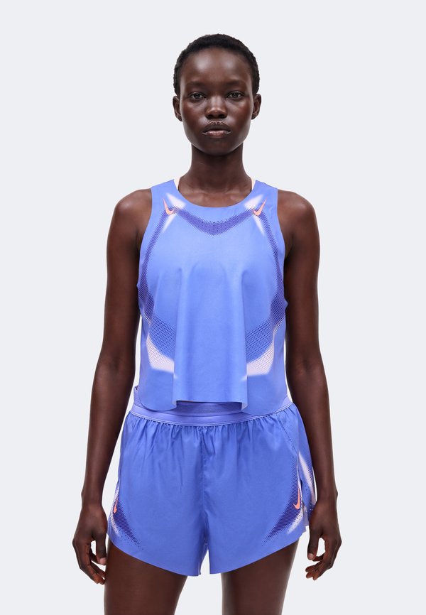 Nike Performance CROP TANK - Top - sapphire/hot lava/black