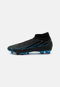 adidas Performance F50 HYPERFAST CLUB MID FG/MG UNISEX - Football boots artificial grass - core black/lucid ray blue