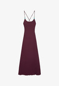 Bershka RUSTIC STRAPPY - MIDI DRESS - Day dress - mauve