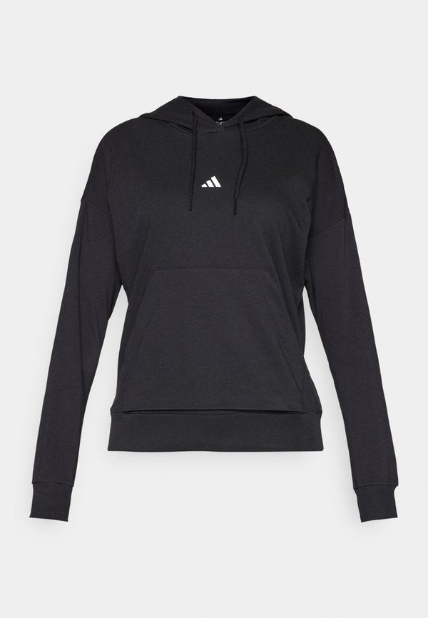 adidas Sportswear ESSENTIALS SMALL LOGO - Hoodie - black/white