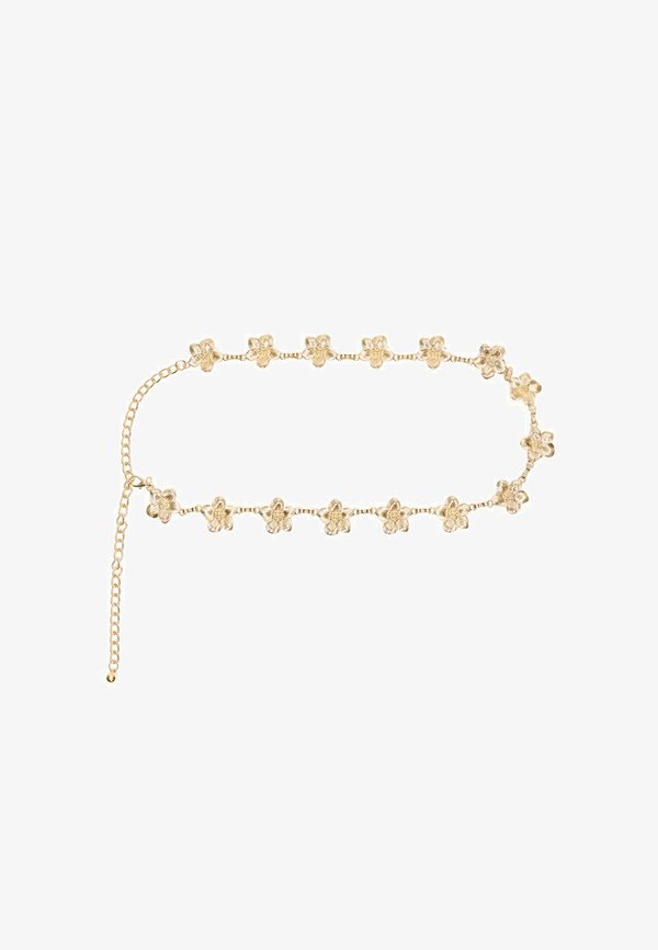 Bershka FLOWER CHAIN BELT - Belt - gold-coloured