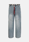 YOURTURN by Zalando BELTED BAGGY DENIM