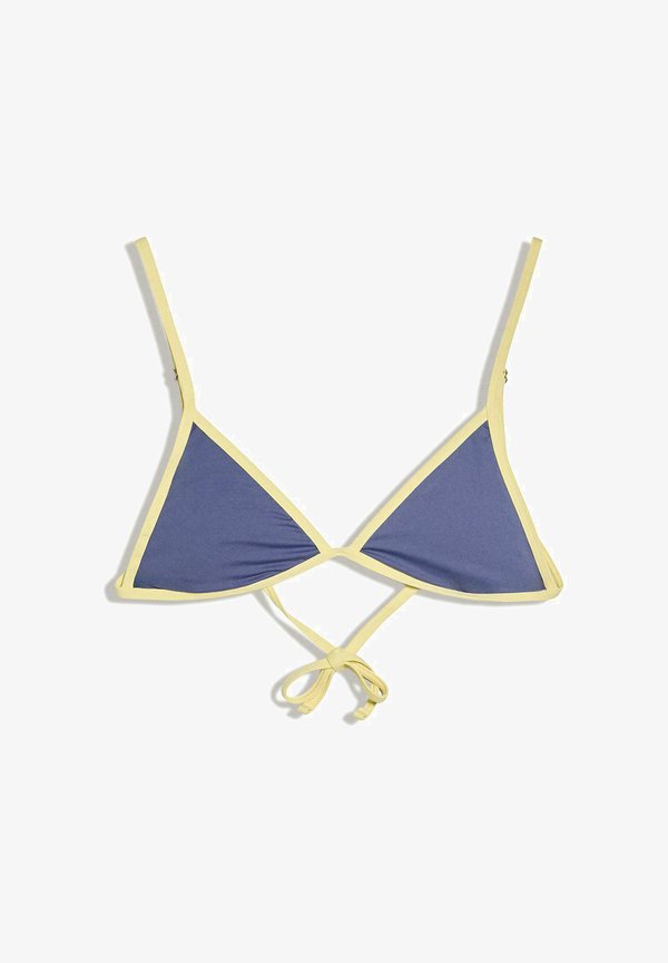 Bershka CONTRAST TRIANGLE - BIKINI TOP - Bikini top - royal blue