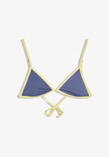 Bershka CONTRAST TRIANGLE - BIKINI TOP - Bikini top - royal blue