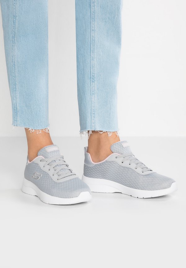 Skechers DYNAMIGHT 2.0 - Trainers - light gray/pink trim