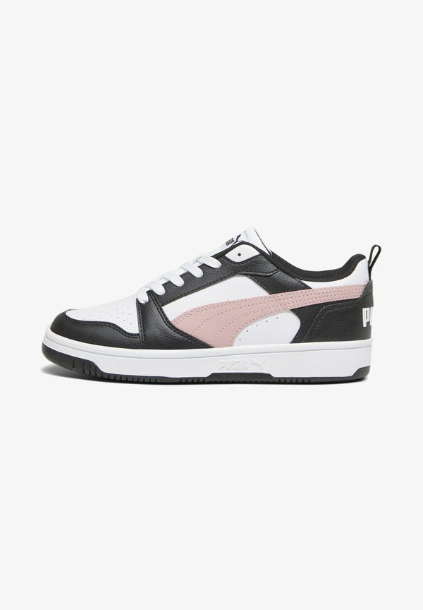 Puma REBOUND V6 LOW UNISEX  - Trainers - white future pink black