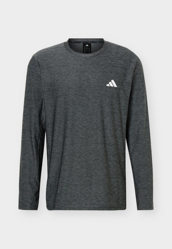 adidas Performance WORKOUT ESSENTIALS FLEX LONGSLEEVE  - Long sleeved top - black melange