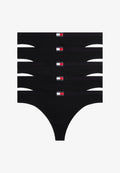 Tommy Hilfiger HERITAGE 5 PACK - Thong - black