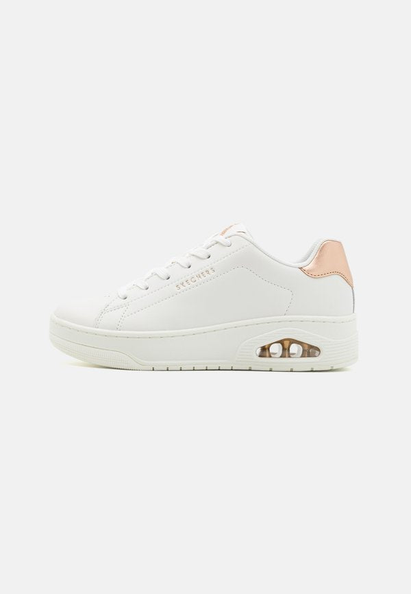 Skechers UNO COURT - Trainers - white/rose gold