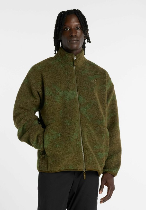 New Balance HIGH PILE PRINTED JACKET - Fleece jacket - woodland