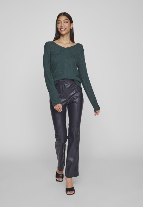VILA VIRIL V-NECK L/S KNIT TOP - NOOS