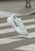 Nike Performance W NIKE REVOLUTION 8 - Road running shoes - off white/metallic silver-coloured/barely green/malachite