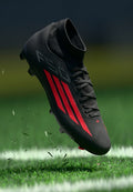adidas Performance F50 LEAGUE MID CUT FIRM GROUND MULTI GROUND UNISEX - Football boots artificial grass - core black/lucid red