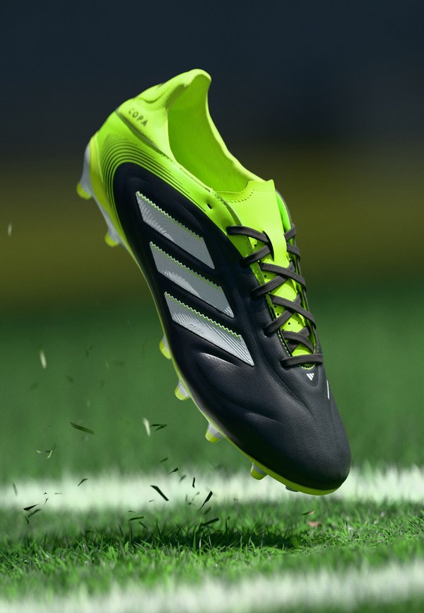 adidas Performance COPA PURE III LEAGUE FIRM GROUND/MULTI GROUND FOOTBALL BOOTS - Firm-ground football boots - core black/footwear white/lucid lemon