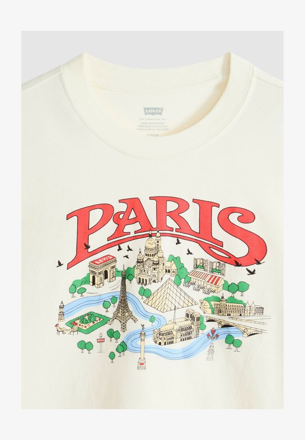 Levi's® GR FAVORITE TEE 2.0 (TBD NAME) PARIS EGR - Print T-shirt - paris egret - whites
