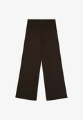 Bershka WIDE-LEG - TROUSERS - Trousers - dark brown