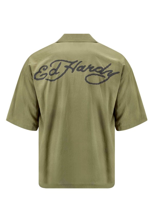 Ed Hardy OFFSET DRAGON CAMP SHORT SLEEVE