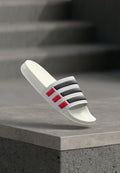 adidas Originals ADILETTE COMFORT - Pool slides - footwear white/core black/better scarlet