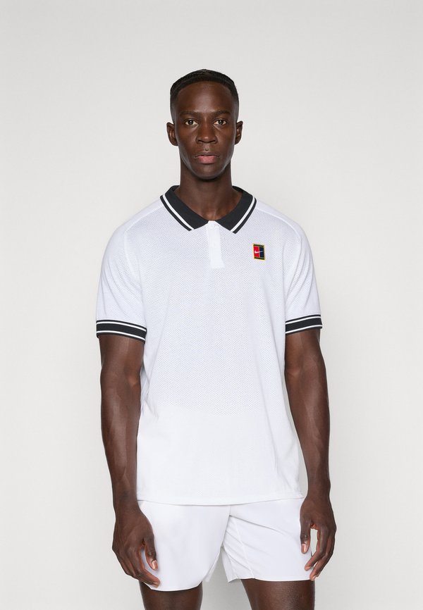Nike Performance HERITAGE - Polo shirt - white/black