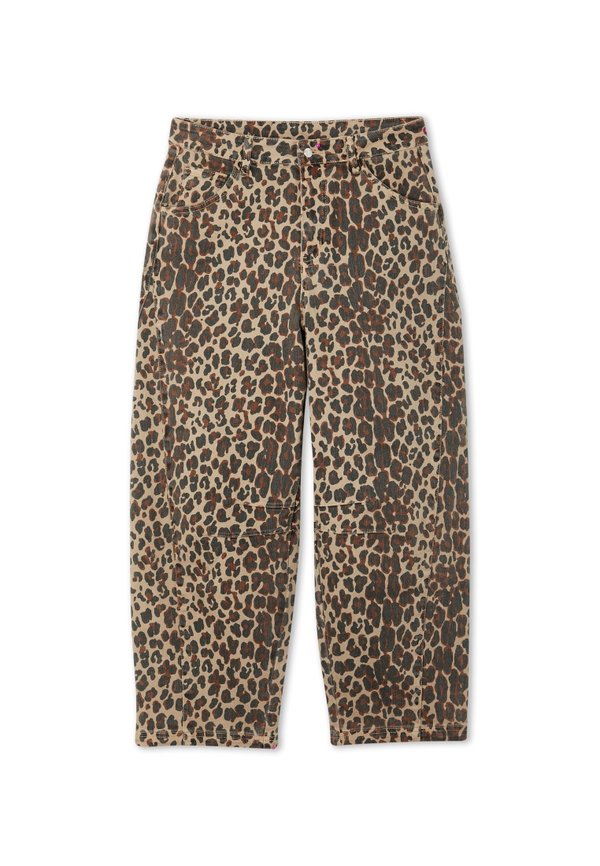 Never Fully Dressed LEOPARD BARREL JEANS