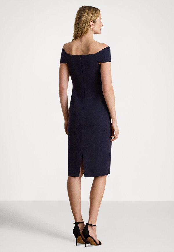 Lauren Ralph Lauren Petite TWIST-FRONT CREPE COCKTAIL DRESS