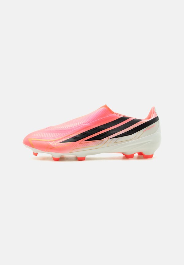 adidas Performance F50 HYPERFAST LEAGUE LACELESS FIRM GROUND UNISEX - Firm-ground football boots - solar turbo/core black/gold-coloured metallic