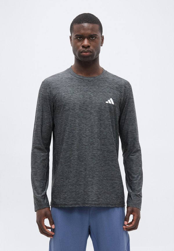 adidas Performance WORKOUT ESSENTIALS FLEX LONGSLEEVE  - Long sleeved top - black melange