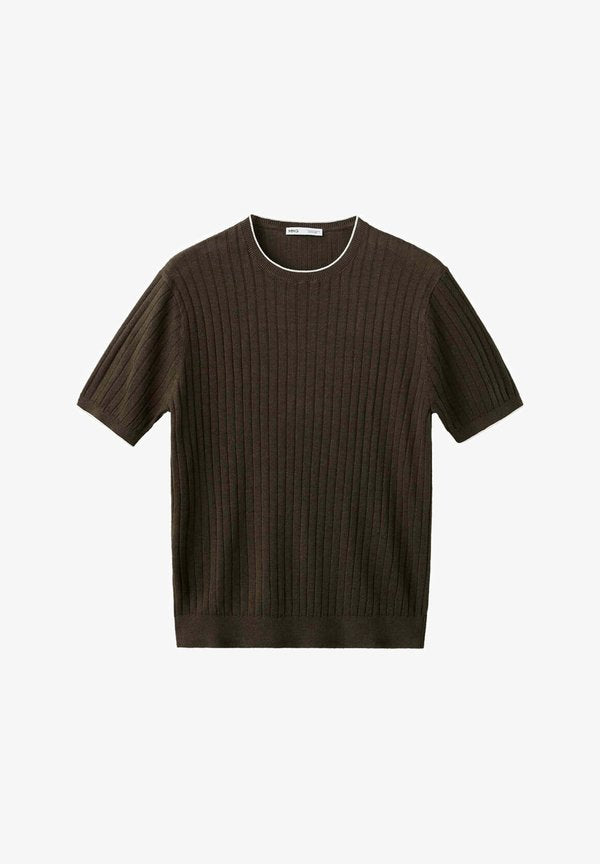 Mango ADULT - Basic T-shirt - dark brown