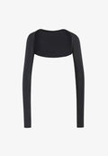 adidas Performance POWER ESSENTIALS WORKOUT CONTOUR SHRUG - Long sleeved top - black