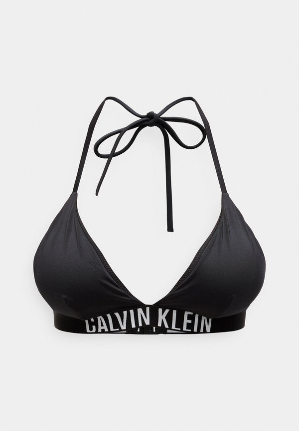 Calvin Klein Swimwear HALTER TRIANGLE - INTENSE POWER SWIM - Bikini top - black