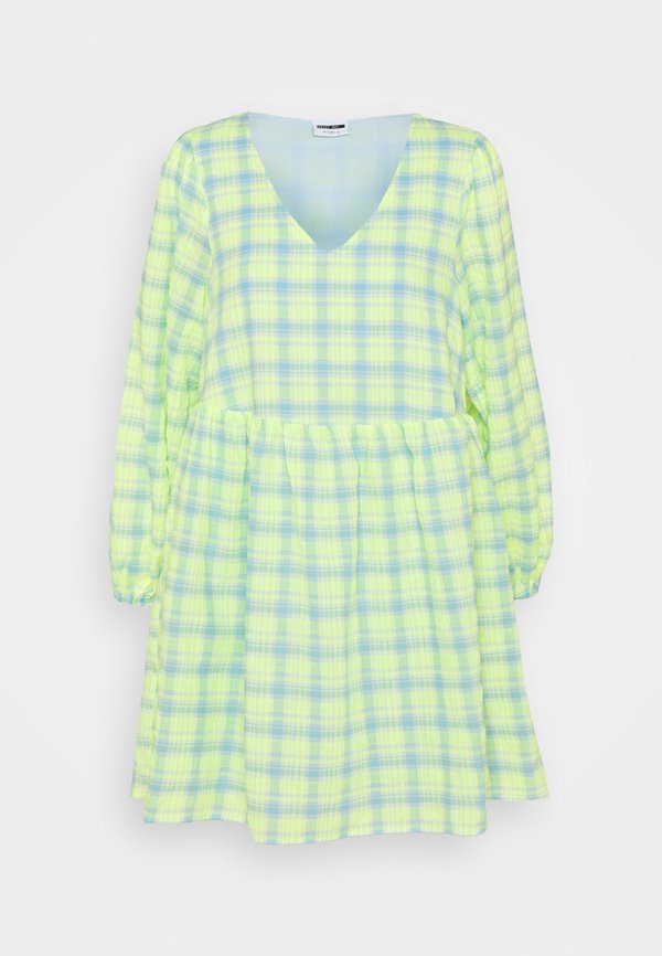 Noisy May Petite NMNEON  V NECK CHECK DRESS