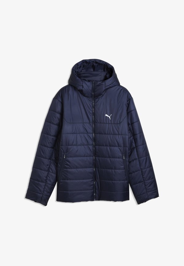 Puma ESSENTIALS WATTIERTE KAPUZENJACKE - Winter jacket - navy