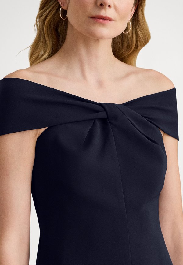 Lauren Ralph Lauren Petite TWIST-FRONT CREPE COCKTAIL DRESS