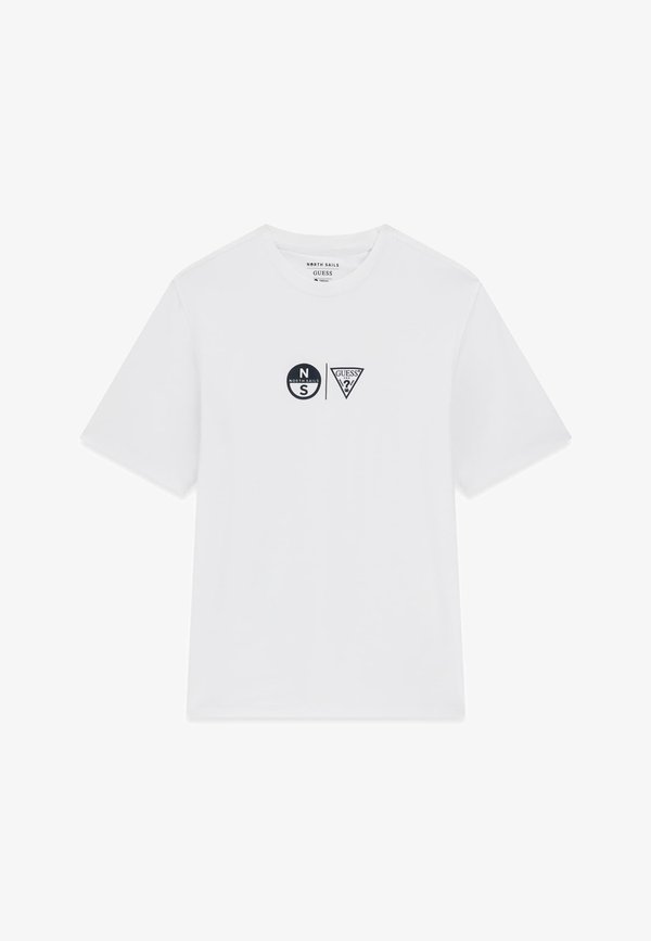 Guess T-SHIRT MIT GEDRUCKTEM LOGO - Print T-shirt - weiß