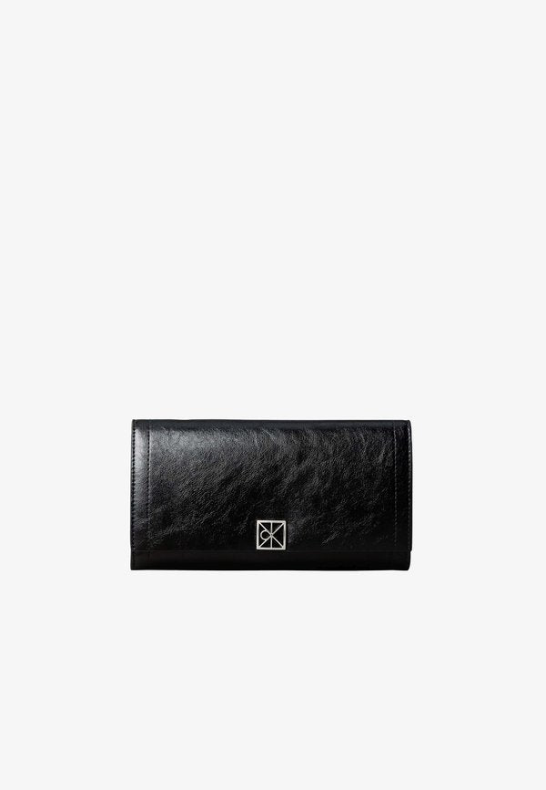 Calvin Klein EMBLEM LONG BIFOLD - Wallet - black